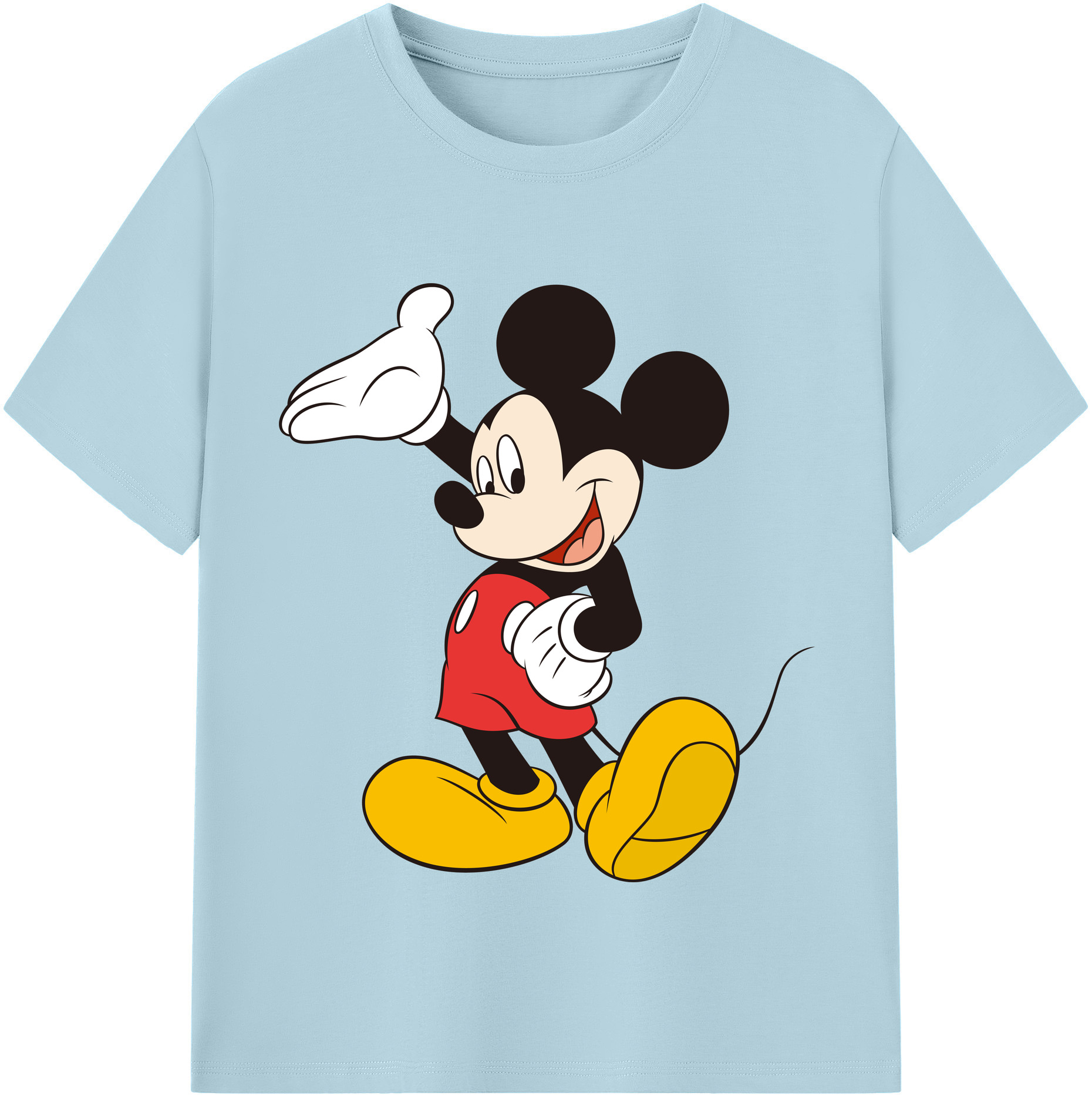 （画像用） ミッキーマウス Mickey Mouse 綿100％半袖Tシャツ（フロントプリント）